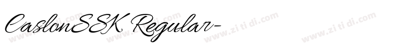 CaslonSSK Regular字体转换 CaslonSSK Regular字体转换